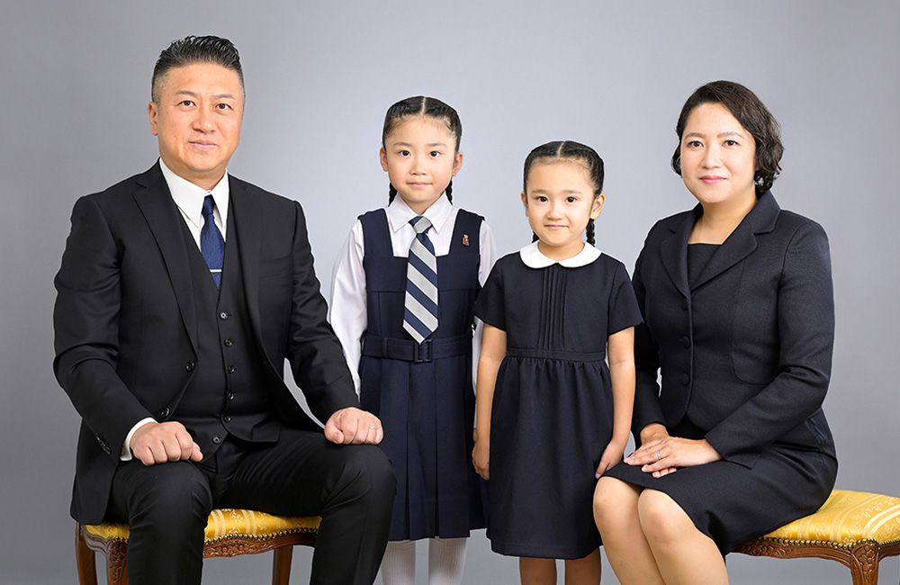 お受験、家族写真に特化したスタジオ